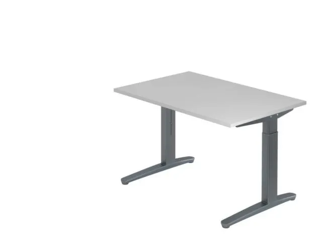 In hoogte verstelbaar bureau,HxBxD 680-850x1200x800mm,blad grijs