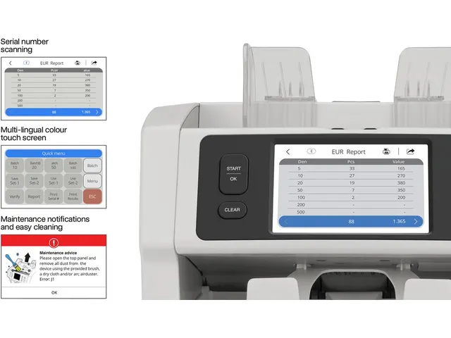 biljettelmachine 2985-SC, 10-voudige detectie incl. Safescan app