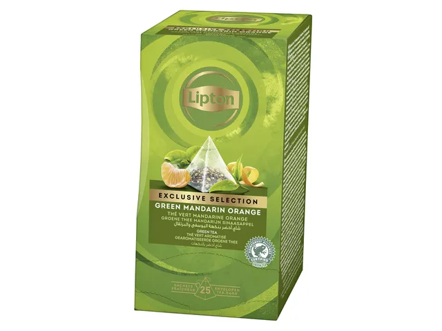 Thee Lipton Exclusive groene thee mandarijn sinaasappel 25 pramidezakj