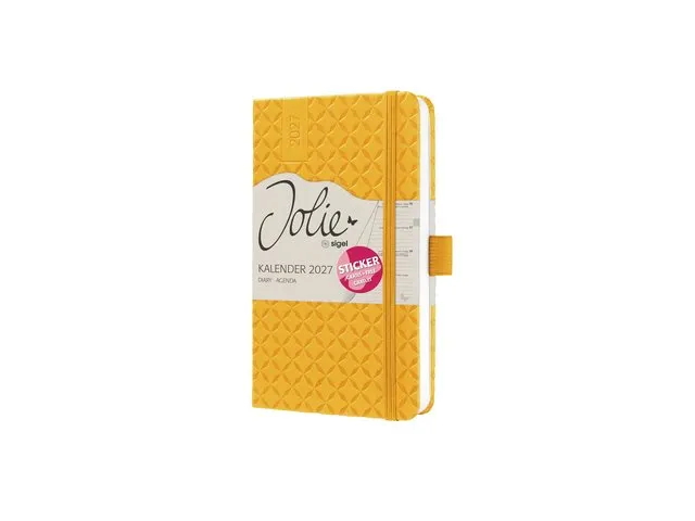 Weekagenda Flair A6 2027 (NL/FR/EN/DU) Mango Yellow Hardcover