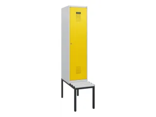 locker met bank,HxBxD 1950x400x815mm,1vak,vak B 400mm,cilinderslot - 2