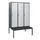 locker met bank,HxBxD 1950x1200x815mm,3vak,vak B 400mm,draaigrendel