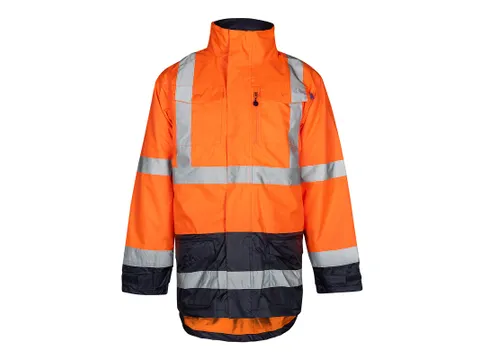 OXXA Alberto 0980 parka maat XXL fluororanje marineblauw