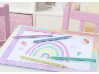 Kleurpotlood Faber-Castell Jumbo Grip pastel roze - 8