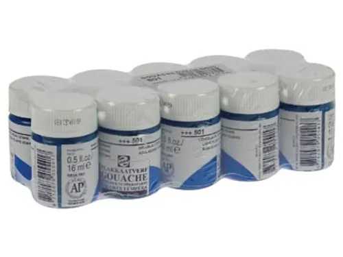 plakkaatverf Extra Fijn flacon van 16 ml, lichtblauw (cyaan)