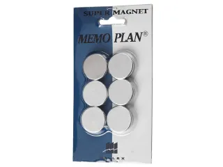 Magneten Millex 25mm chroom set a 6 st. - 2