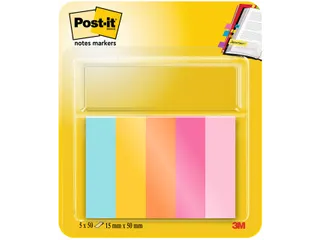 Markeerstrook Post-it 670 15x50mm Beachside 5 stuks - 1
