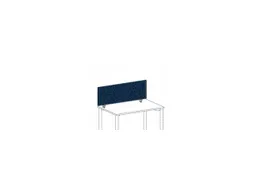 geluidabsorberende tafelscheidingswand,HxB 400x1000mm,wand stof,blauw