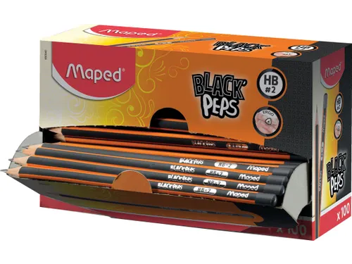 potlood Black'Peps HB zonder gum karton display