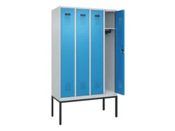 locker,HxBxD 2120x1200x500mm,4vak,vak B 300mm,cil.-slot,voetonderstel