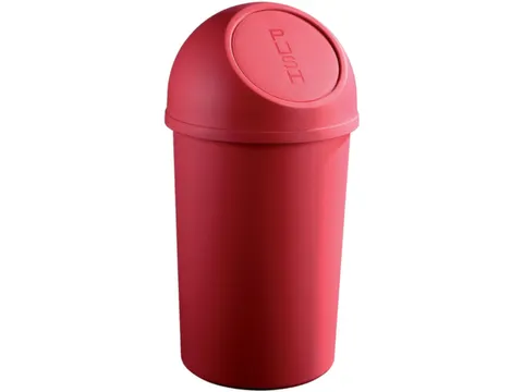 afvalbak,45l,HxØ 700x403mm,romp PP rood,deksel PP rood