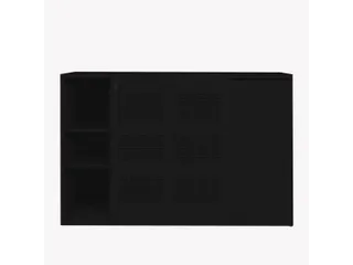 Schuifdeurkast Claudius N 180x120x45cm Zwart Dubbelzijdig - 1