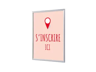 Kliklijst A1 complete set met print "S'incrire ici" Rood - 1