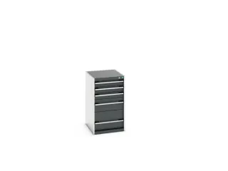 ladekast HxBxD 900x525x650mm 5laden romp RAL7035 front RAL7016 - 7