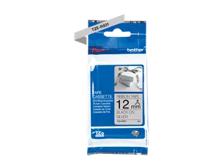 Brother TZe-R931 stoflint zwart op zilver - breedte 12 mm, lengte 4 me - 1