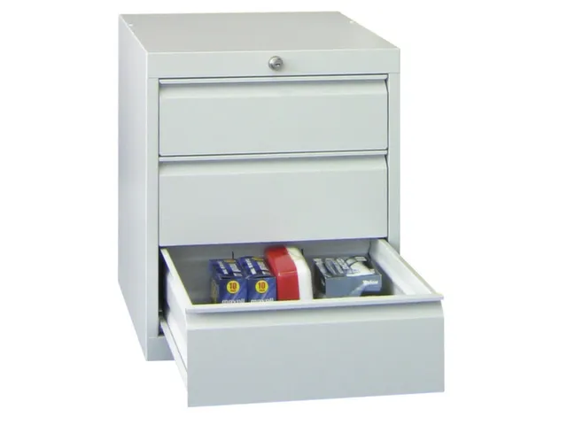 ladekast HxBxD 600x500x600mm 3laden slot RAL7035 front RAL6011