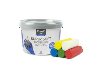 Klei Creall supersoft rood/blauw/groen/geel/wit 1750gram - 2