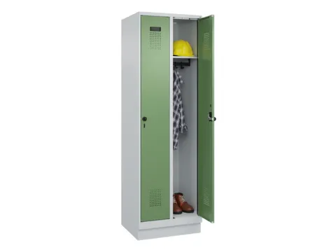 locker,HxBxD 1950x600x500mm,2vak,vak B 300mm,draaigrendel,sokkel