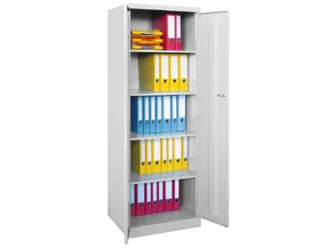 universele kast,RAL 7035,HxBxD 1800x600x500mm,4xStalen bodem,cil.-slot