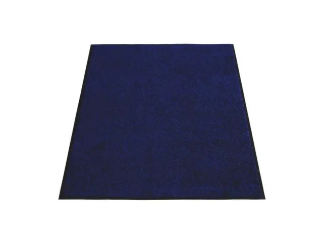 Schoonloopmat Binnen 90x150 Wasbaar Blauw