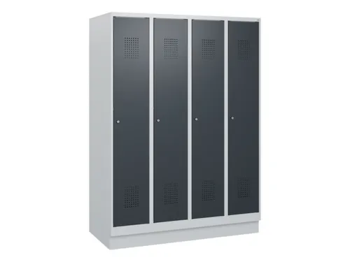 schoollocker,HxBxD 1630x1200x500mm,4vak,vak B 300mm,cil.-slot,sokkel