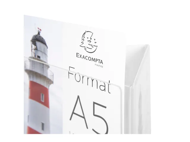 Driehoekige infostaander A5 verticaal