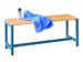 banc-patère,LxP 1000x370mm,barrettes en bois hêtre,piètement RAL501