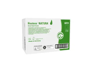 Hostess Nature handdoek Z-vouw 1-laags groen 23x25cm 20 pak - 4