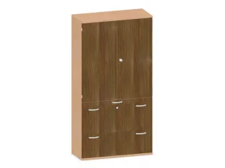kantoorkast,HxBxD 1920x1000x430mm,decor romp beuken,decor front noten - 2