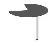 aanbouwtafel,i.h.v.,HxØ 720-840x1000mm,driekwartrond,MS-donkergrijs