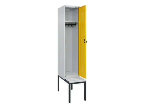 locker met bank,HxBxD 2120x400x815mm,1vak,vak B 400mm,draaigrendel
