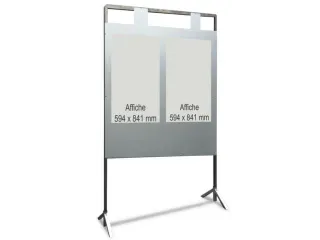 stembord,HxB 2100x1400mm,2nummerplaten,frame verzinkt - 1