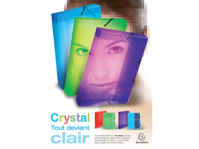 Klasseerdoos CRYSTAL PP rug 25mm ass.