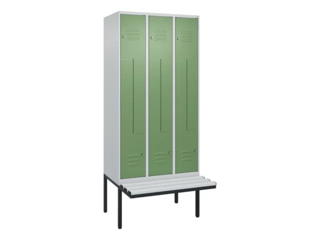 Z-garderobekast,HxBxD 2120x900x815mm,6vak,vak B 300mm,cil.-slot