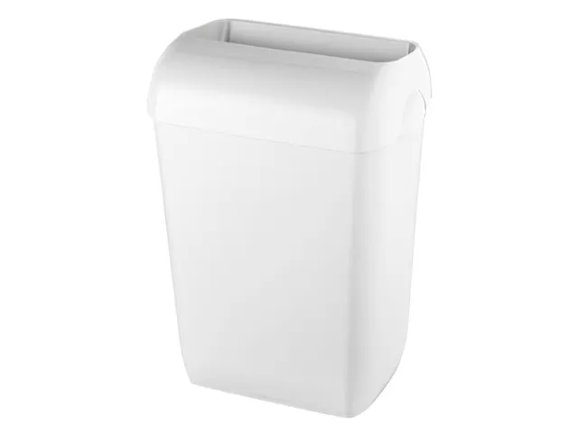 Afvalbak Kunststof Wit 43 Liter Half Open