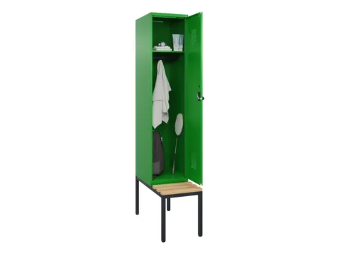 locker met bank,HxBxD 2120x400x815mm,1vak,vak B 400mm,draaigrendel