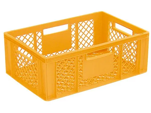 Euronorm Stapelkrat Pe 220x600x400mm 43liter Open Geel
