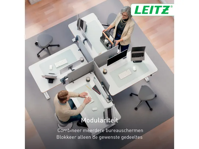 Bureauscherm Leitz in hoogte verstelbaar 70x80cm