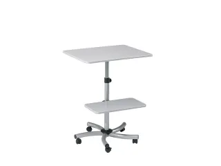 Mobiele werktafel Rocada 2 verstelbare bladen melamine grijs - 1
