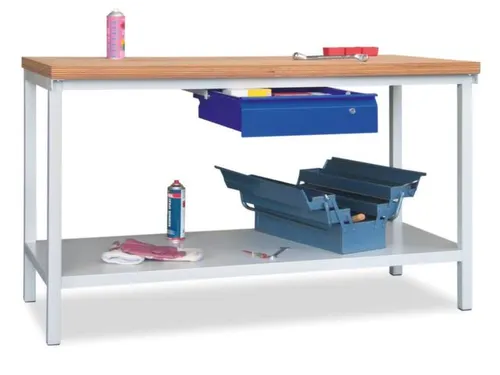 Werkbank 900x1500x700mm 1lade Frame/behuizing Ral7035 Front Ral6011