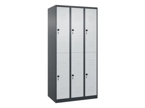 dubbeldekse locker,HxBxD 1850x900x500mm,3x2vak.,vak B 300mm
