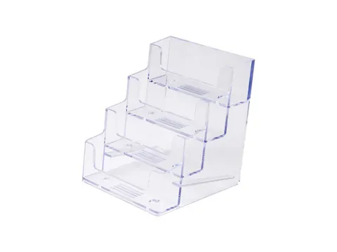 Visitekaartjeshouder Balie 4 vakken liggend