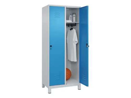 locker,HxBxD 1950x800x500mm,2vak,vak B 400mm,draaigrendel,voeten