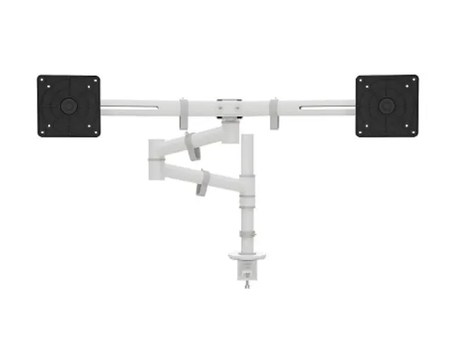Monitorarm Viewgo Voor 2 Schermen 360° draaibaar Wit
