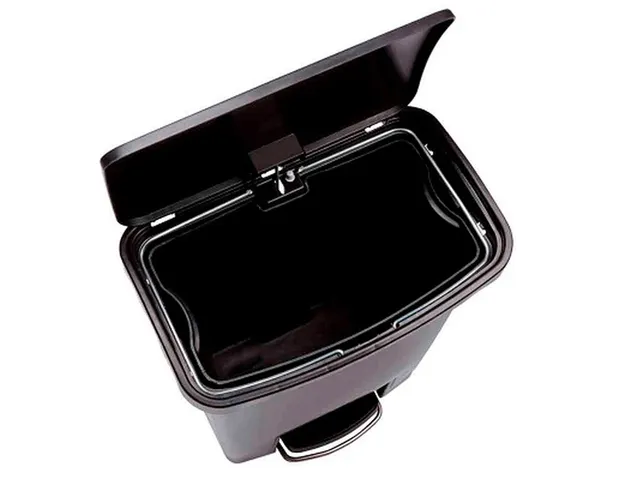 Slim Jim Step On container Front Step kunststof 90 liter Zwart