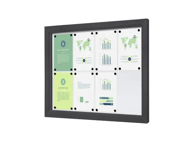 Outdoor Vergrendelbaar Notitiebord Slim 8xA4 Antraciet
