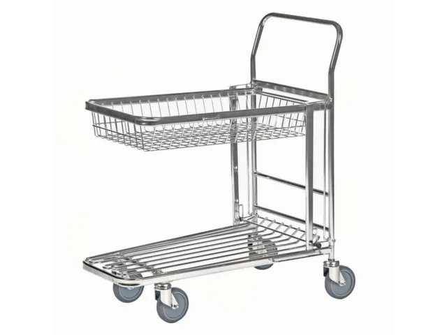 Ruimtebesparende Wagen,Draagverm. 300Kg,Stalen Schorenplaat
