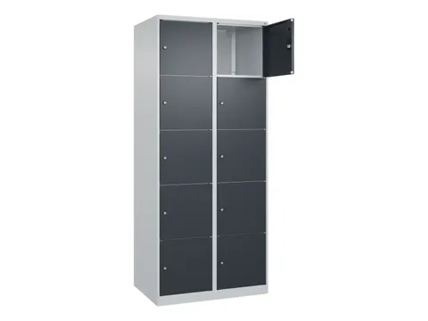 lockerkast,HxBxD 1850x800x500mm,2x5vakken,vak B 400mm,cil.-slot