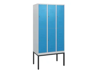 dubbeldekse locker,HxBxD 1950x900x500mm,3x2vak.,vak B 300mm,cil.-slot - 1