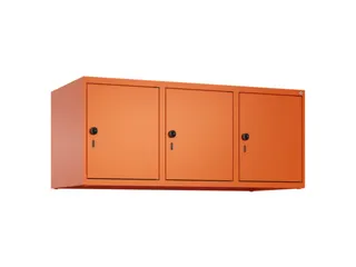 opzetkast,v. locker,3vak.,vak B 400mm,HxBxD 500x1200x500mm - 2